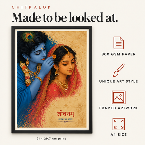 जीवनम् — Radha Krishna Premium Artwork