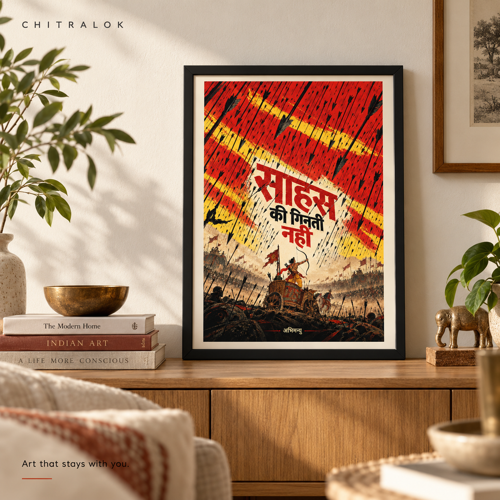 साहस की गिनती नहीं — Abhimanyu Premium Artwork