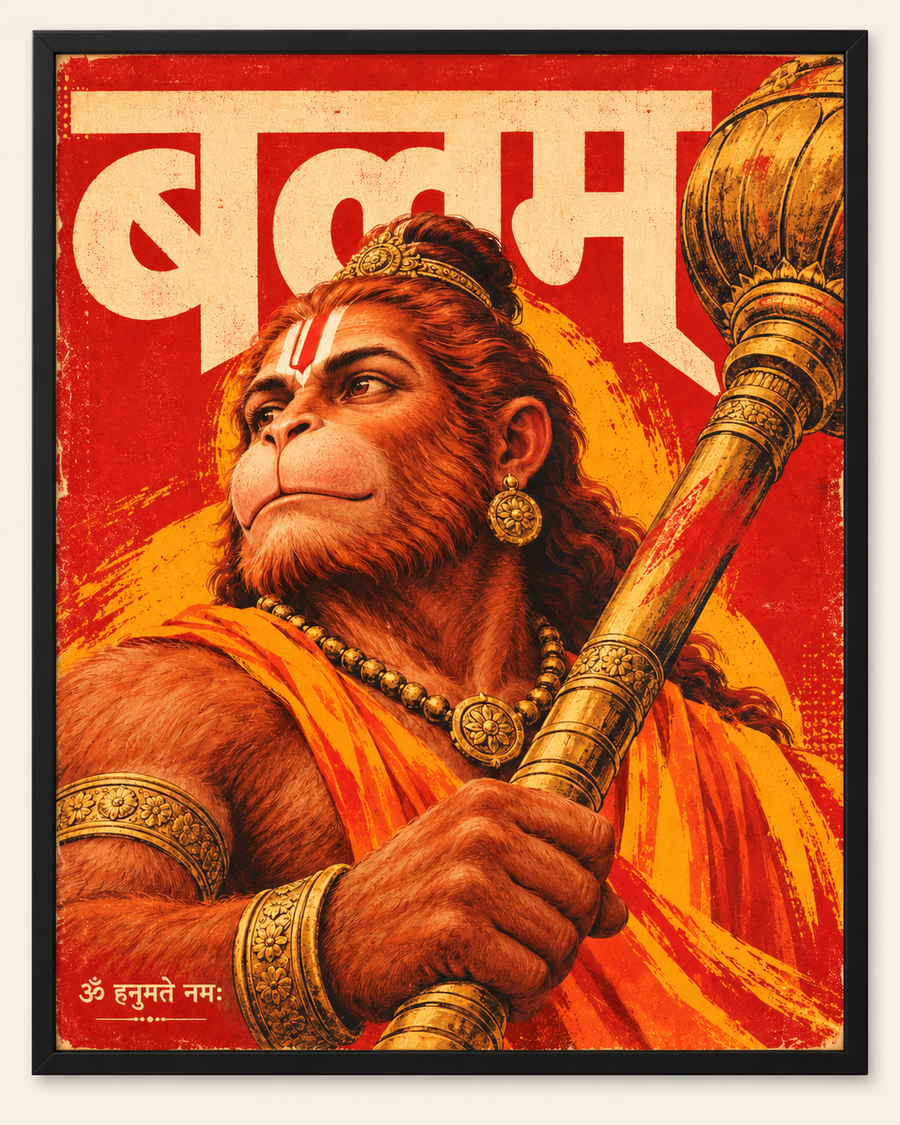 Framed Hanuman Balam artwork