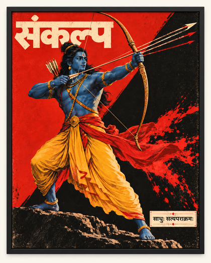 Framed Ram Sankalp artwork