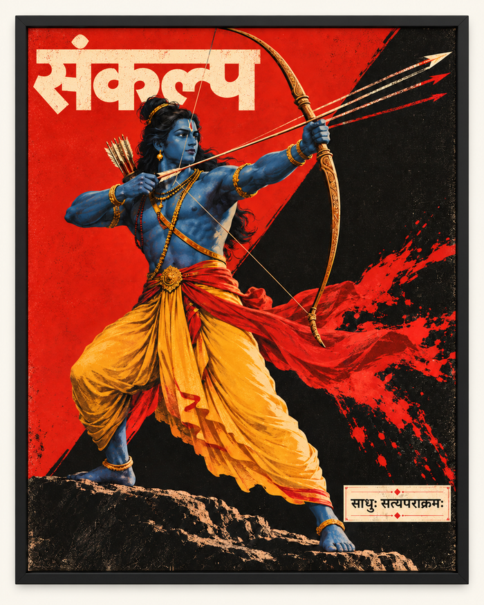 Framed Ram Sankalp artwork